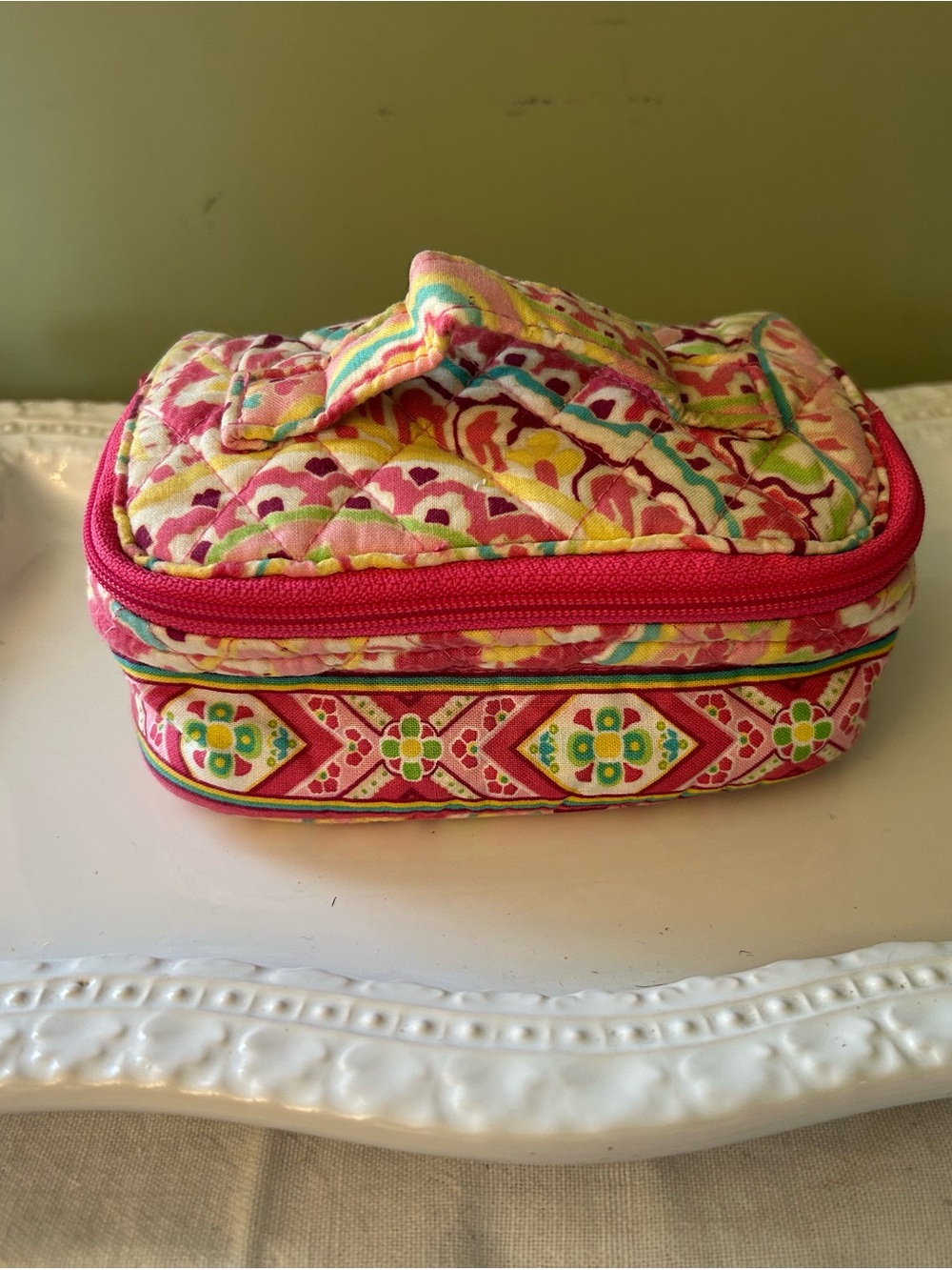 Vera Bradley Jewelry Bag in the discontinued Capri Melon pattern